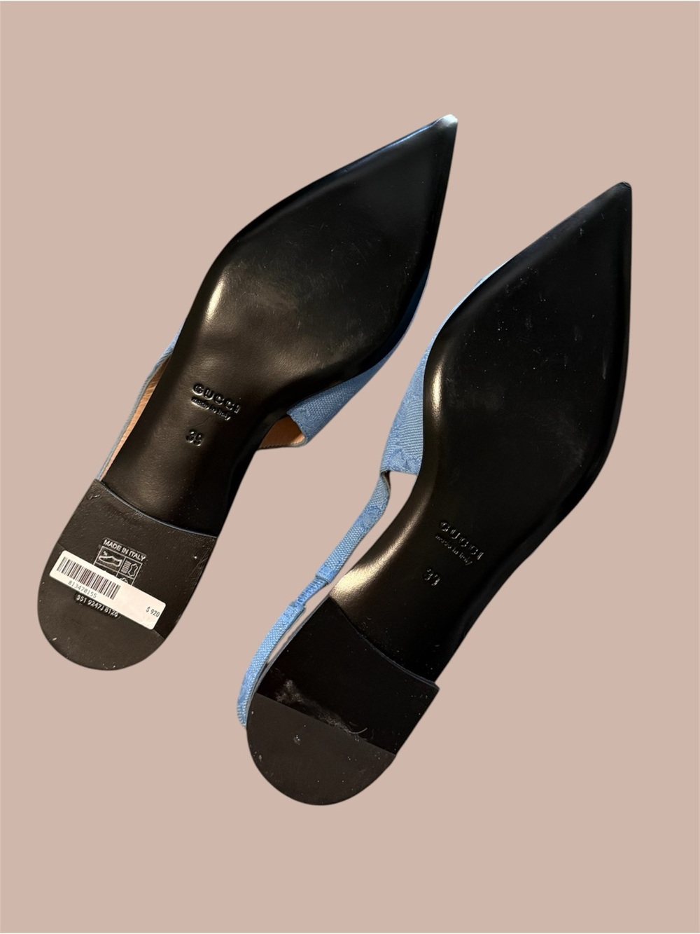 Gucci Slingback Pointed-Toe Horsebit Flats - Picture 4 of 4